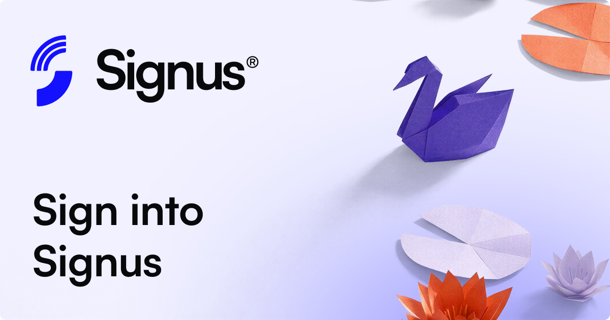 Sign into Signus | Signus.ai
